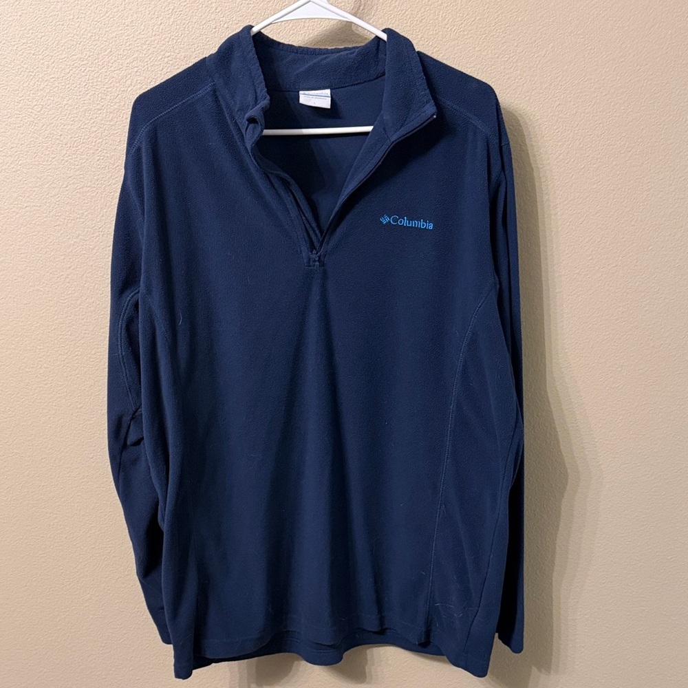 Columbia Navy Half-Zip Fleece Pullover